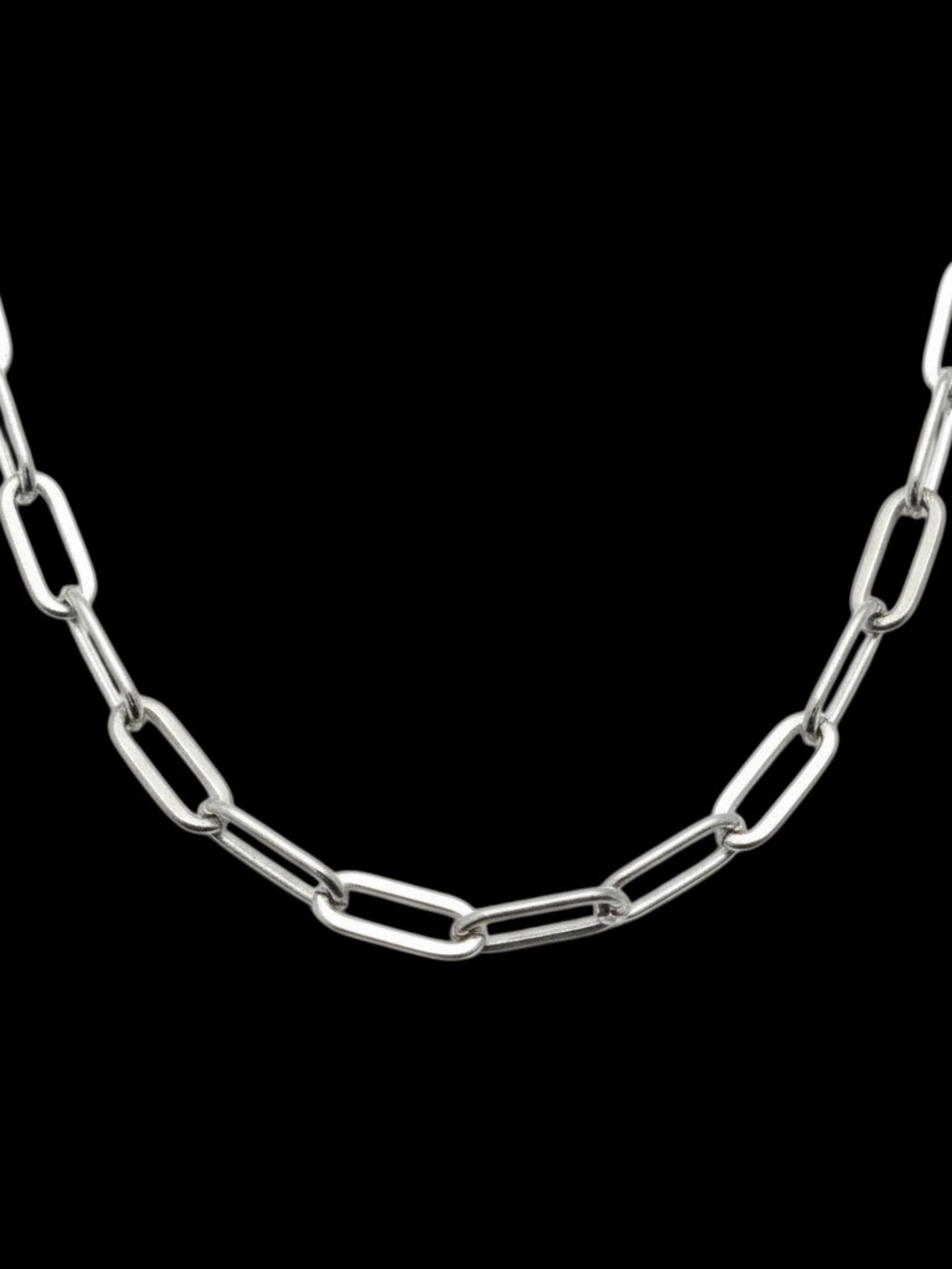 Sterling Silver Paperclip Chain Necklace - Silver